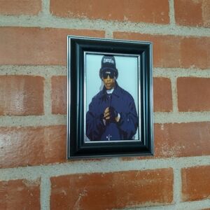 8 Bit Eazy E Framed Mini Art Print Lo-fi Pixel Art By Neon Nicho
